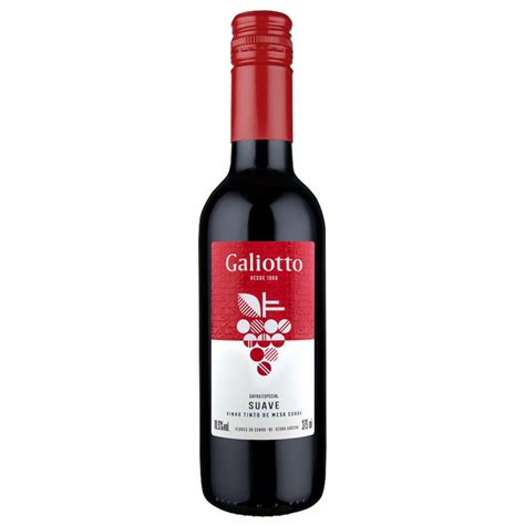 Vinho Galiotto Tinto Suave Ml Bebidas Do Mundo