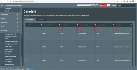 Datagrid Header Alignment With Scroll Radzen Blazor Components Radzen