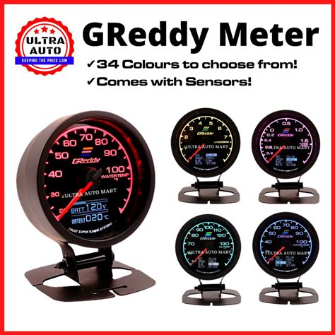 Greddy Meter Digital Meter Gauge Colours Mm Oem Water Oil Temp