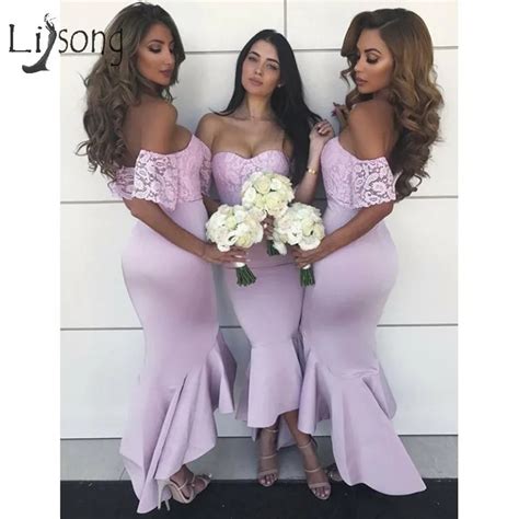 Buy Sexy Lavender Lace Mermaid Honor Of Maid Dress