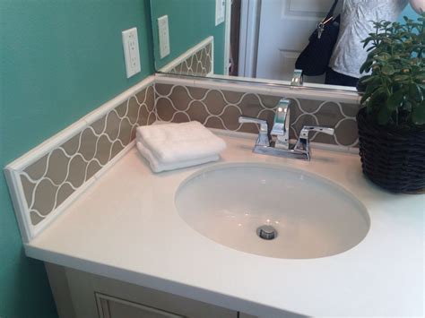 Bathroom sink back splash | Sink, Backsplash, Bathroom sink