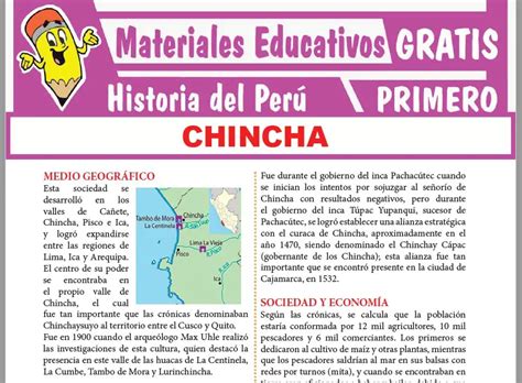 La Cultura Chincha Para Primer Grado De Secundaria GRATIS