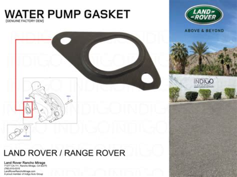 One Genuine Engine Water Pump Gasket Lr For Jaguar For Land Rover