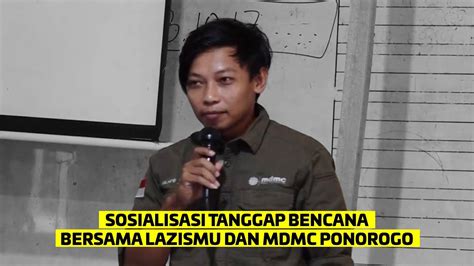 Sosialisasi Tanggap Bencana Di Sd Muhipo Bersama Mdmc Lazismu Youtube