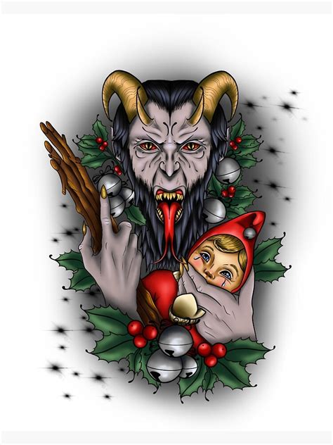 Krampus Christmas Folklore Mythology Horror Creature Poster By