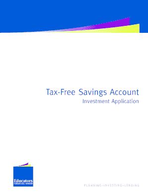 Fillable Online Educatorsfinancialgroup Tax Free Savings Account The