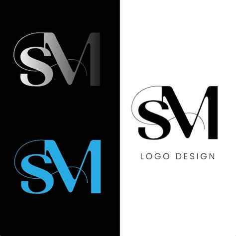 Premium Vector Sm Initial Letter Logo Design