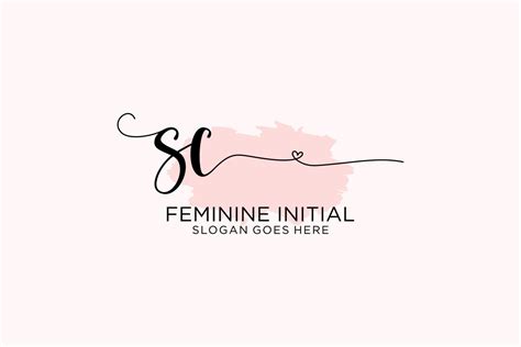 Initial Sc Beauty Monogram And Elegant Logo Design Handwriting Logo Of