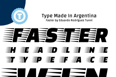 Faster One Font | Eduardo Tunni | FontSpace