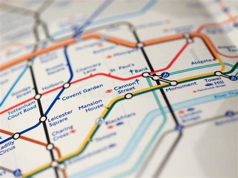Kaart Van Londen Ondergronds Stock Afbeelding Image Of Koninkrijk