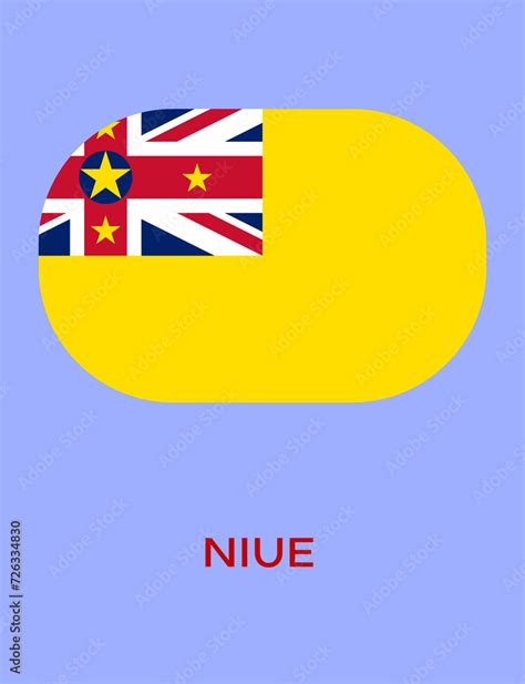 Flag Of Niue Niue Flag National Flag Of Niue Rounded Corner Flag Of