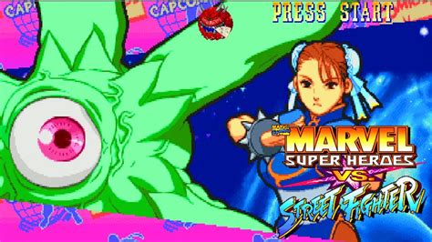 Shuma Gorath Chun Li Marvel Super Heroes Vs Street Fighter Arcade