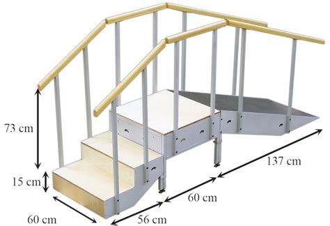 Escalera De Tramos Con Escalones Y Rampa Met Lica Espalderas Y