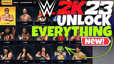 ALL UNLOCKABLES FULL ROSTER AND TAG TEAMS IN WWE 2K23 YouTube