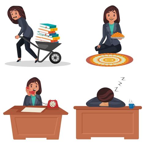 Premium Vector Cartoon Illustration Of Hr Manager Character Set