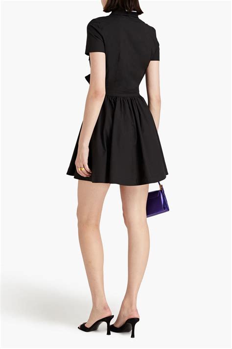 Moschino Belted Stretch Cotton Poplin Mini Shirt Dress The Outnet