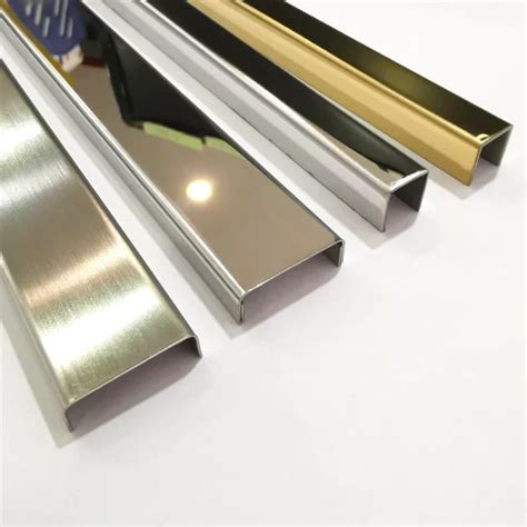 Decorative Metal Stainless Steel Strips Trim T Profile C Channel U