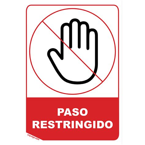 Señales De Restricción Aviso Paso Restringido