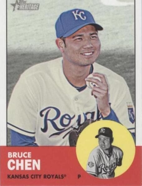 2012 Topps Heritage High Numbers H608 Bruce Chen For Sale Online EBay