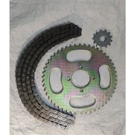 Mild Steel Two Wheeler Super Splendor Truji Genuine Chain Sprocket Kit