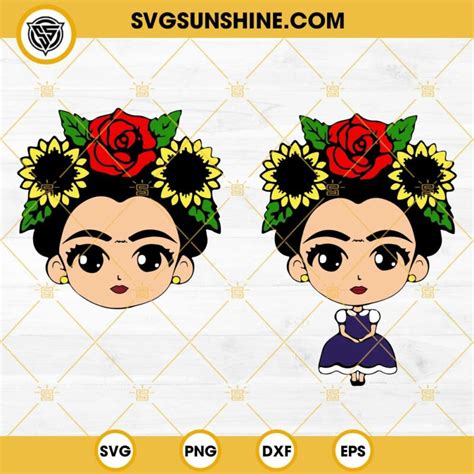 Frida Kahlo SVG Mexican Artist SVG PNG DXF EPS