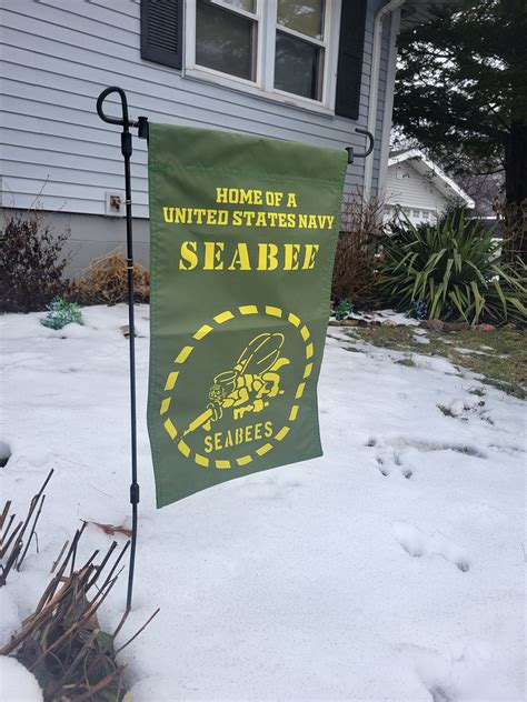 Seabees Garden Flag Od Green Cese Home Of A Seabee Etsy