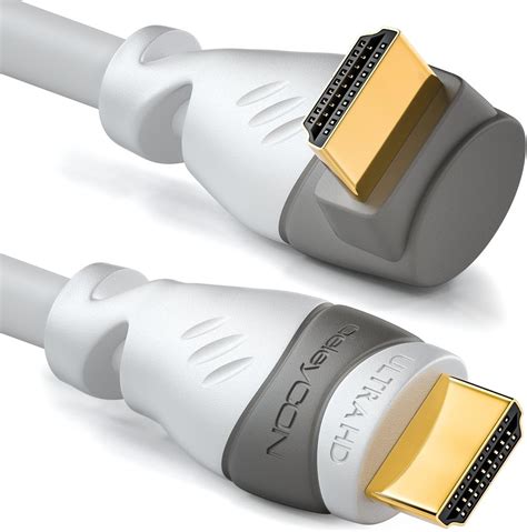 DeleyCON 1m HDMI 90 Grader Vinklad Kabel Kompatibel Med HDMI 2 0 1 4