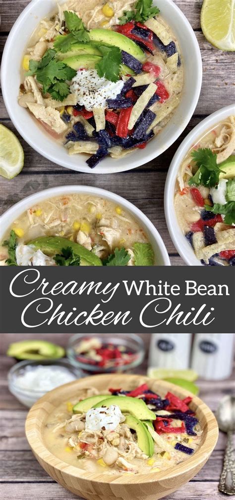 Creamy White Bean Chicken Chili Heather Mangieri Nutrition Recipe Chicken Chili Recipe