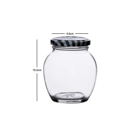 Goodhomes Glass Storage Small Jar With Black Checkered Lid Set Of 6 Buy Goodhomes Glass