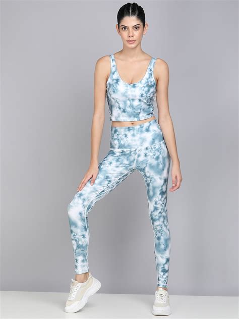 Buy Kobo Tie And Dye Sports Bra And Tights Tracksuit Tracksuits For Women 24234414 Myntra