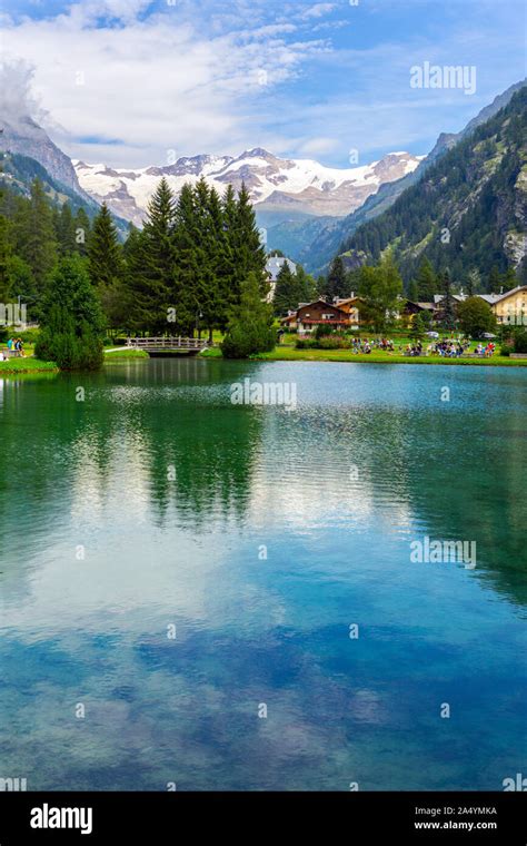 Italy Aosta Valley Gressoney Saint Jean Lago Di Gover Monte Rosa In