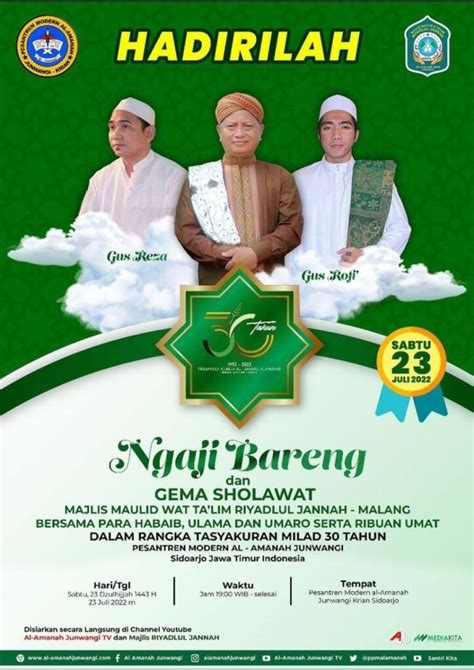 Ngaji Bareng Dan Gema Sholawat Dalam Rangka Tasyakuran Milad Tahun