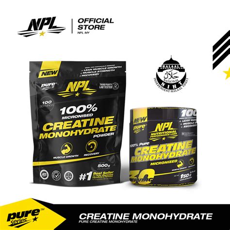 NPL 100 Creatine MonoHydrate 150g 500g Micronized Water Retention