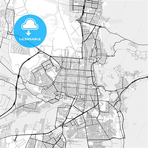 Vector PDF map of Salta, Argentina - HEBSTREITS