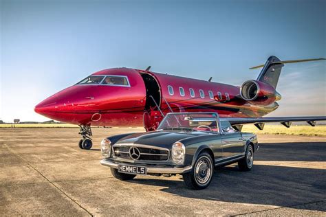 Hemmels Mercedes Benz 280sl With Red Private Jet Luxury Cars Private