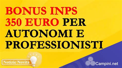 Bonus Inps Euro Per Autonomi E Professionisti Domande Fino Al