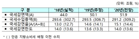 올해 국세감면 52조2년 연속 법정 한도 넘을 듯 네이트 뉴스