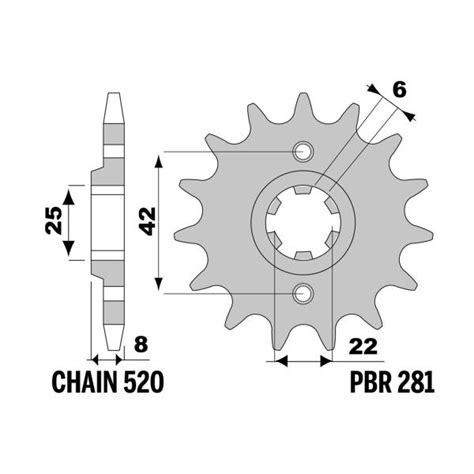 Pignone Pbr Z Denti Passo Honda Cb Rsd