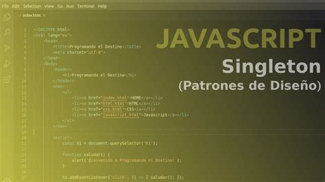 Curso Javascript Singleton Patrones De Dise O Youtube