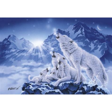 Comprar Puzzle Clementoni Famila De Lobos En La Noche De Piezas