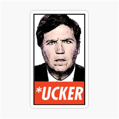 Tucker Carlson Face Sticker For Sale By Jalyadesignz Redbubble