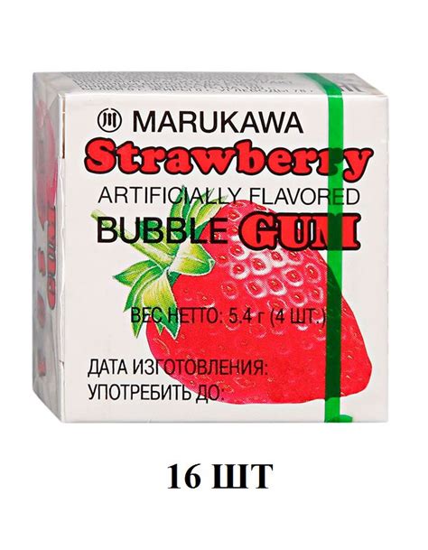 Жевательная резинка Marukawa Клубника 5.4 гр х 16 шт - купить с ...