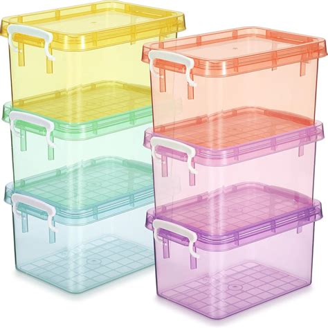 Amazon Wenqik Pack Colorful Plastic Storage Bins With Lids