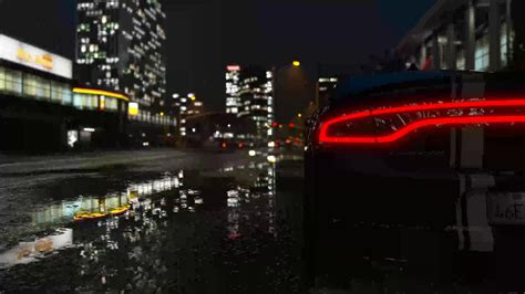 Dodge Charger Under The Rain Live Wallpaper