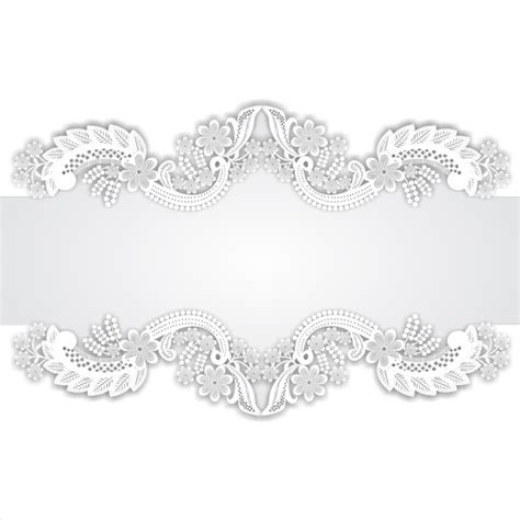 Lace Borders White Transparent Lace Border Card Vector Border Vector