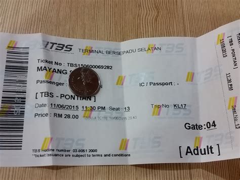 Tiket Bas Online Tbs Ke Kluang