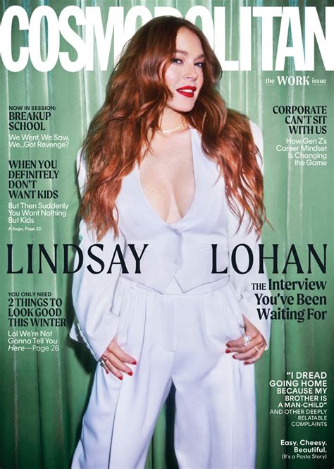 Lindsay Lohan Cosmopolitan Work Issue Magazine Cover 2022 Style Fashion Tom Lorenzo Site 2