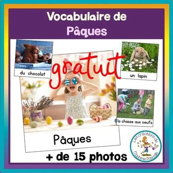 Vocabulaire Pâques Easter theme french vocabulary by Madame Pascale