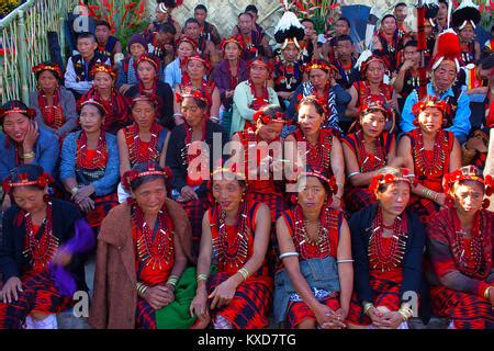 Konyak Woman In Traditional Dress Shiyong Mon District Nagaland