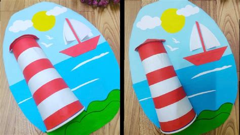 Diy Lighthouse Craft Easy Paper Crafts Paper Cup Lighthouse